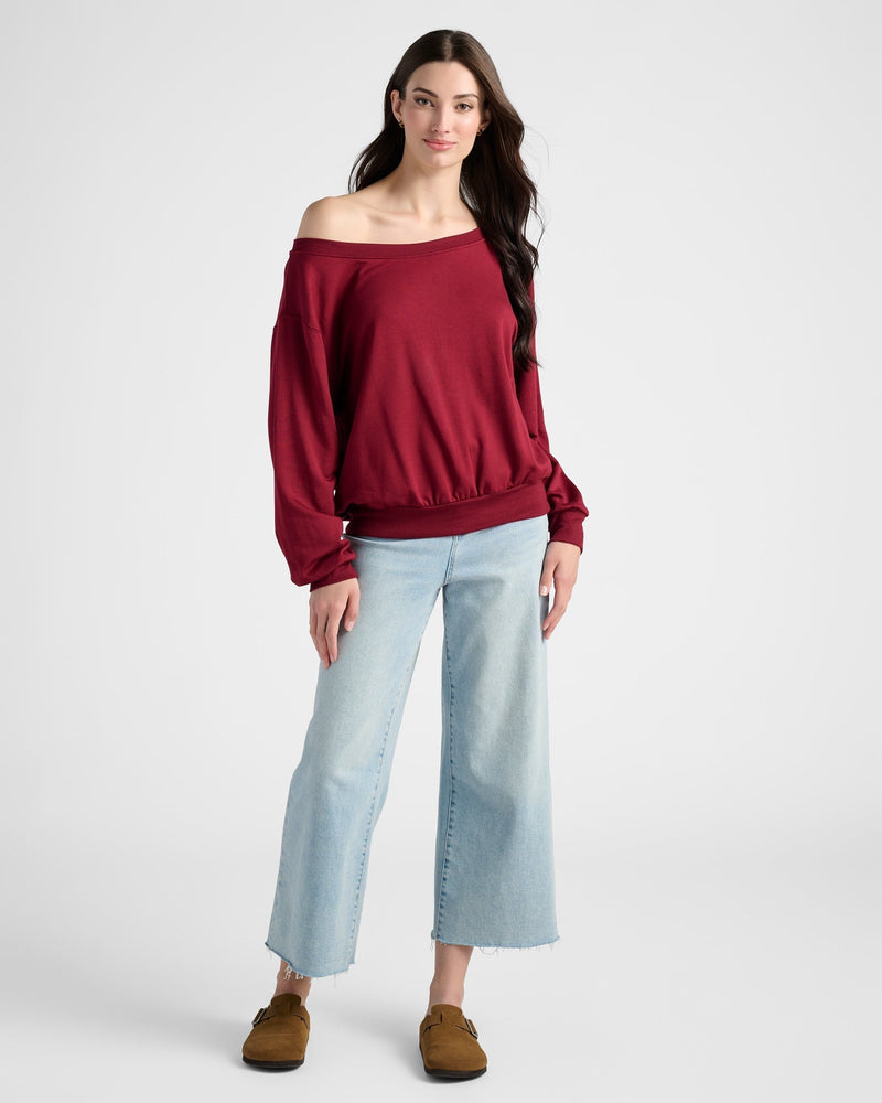Brooksville One Shoulder Sweatshirt