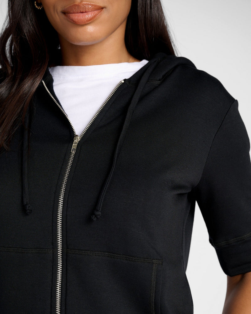 Short Sleeve Zip Hoodie