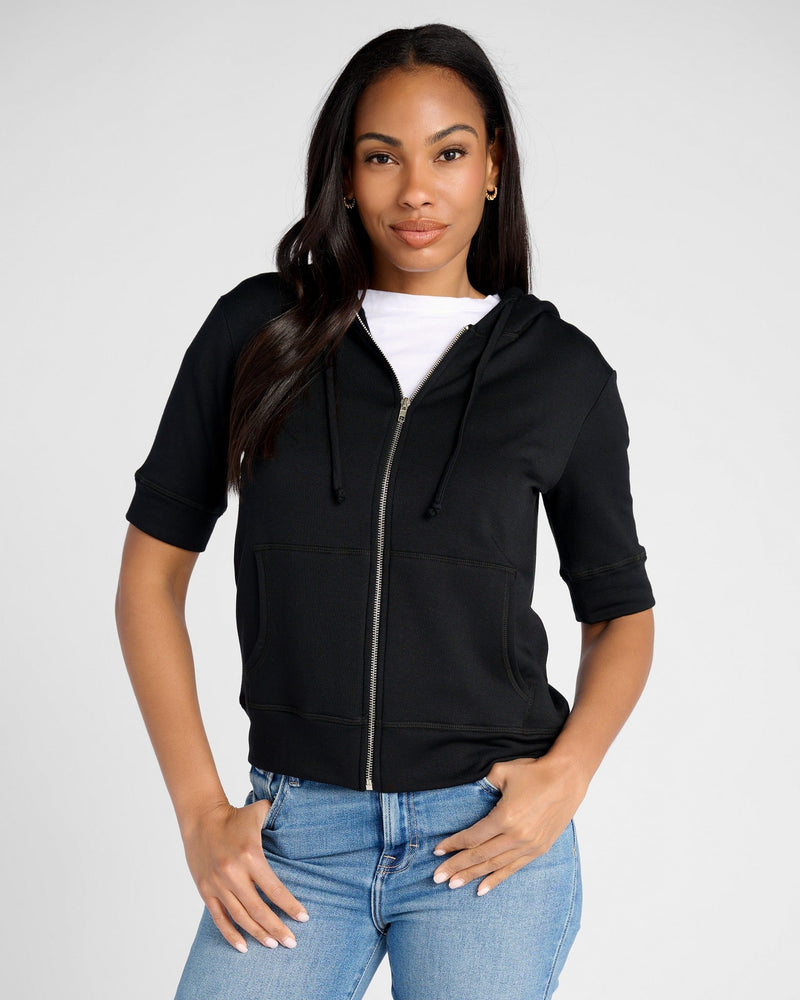 Short Sleeve Zip Hoodie