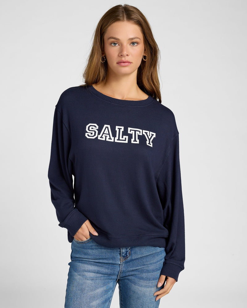 "Salty" Hacci Graphic Crew Sweatshirt
