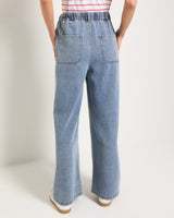 Lila Elastic Waist Wide Leg Jean