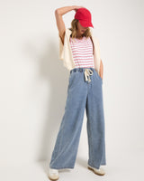 Lila Elastic Waist Wide Leg Jean