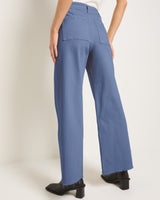 Salty Wide Leg Twill Cropped Pant
