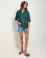 Short Sleeve Zip Hoodie