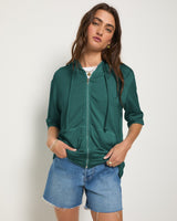 Short Sleeve Zip Hoodie