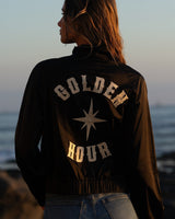 Golden Hour Graphic Bomber Jacket
