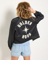 Golden Hour Graphic Bomber Jacket